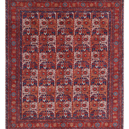 Humna 8' 11" X 11' 7" Hand Knotted Wool Rug 8' 11" X 11' 7" (272 X 353) / Red / Wool