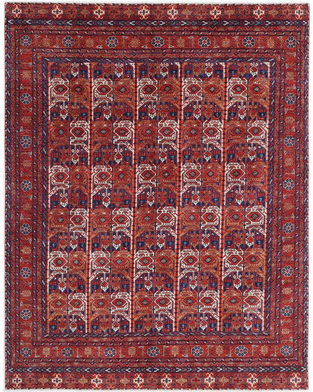 Humna 8' 11" X 11' 7" Hand Knotted Wool Rug 8' 11" X 11' 7" (272 X 353) / Red / Wool