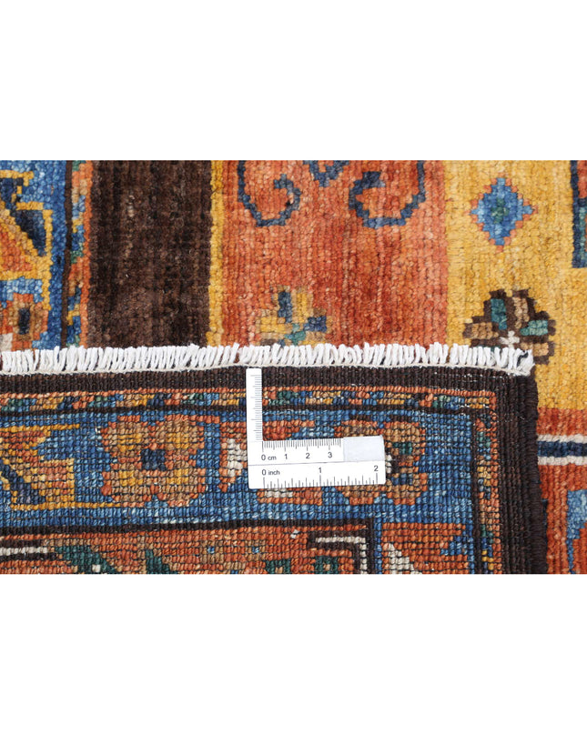 Humna 9' 10" X 12' 1" Hand Knotted Wool Rug 9' 10" X 12' 1" (300 X 368) / Brown / Wool