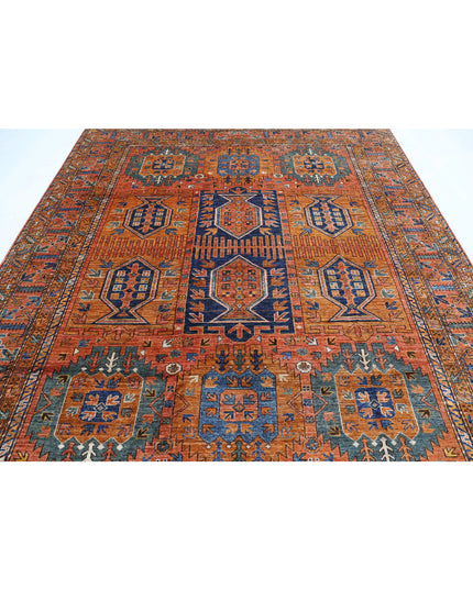 Humna 8' 5" X 9' 10" Hand Knotted Wool Rug 8' 5" X 9' 10" (257 X 300) / Gold / Wool