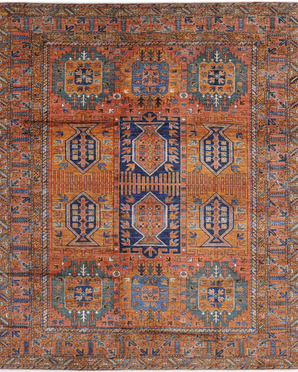 Humna 8' 5" X 9' 10" Hand Knotted Wool Rug 8' 5" X 9' 10" (257 X 300) / Gold / Wool