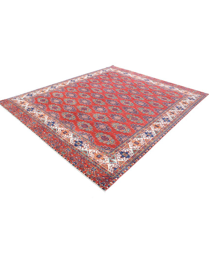 Humna 8' 1" X 9' 9" Hand Knotted Wool Rug 8' 1" X 9' 9" (246 X 297) / Red / Wool