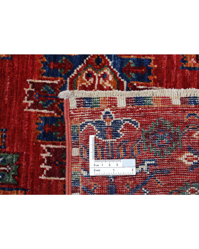 Humna 8' 1" X 9' 9" Hand Knotted Wool Rug 8' 1" X 9' 9" (246 X 297) / Red / Wool