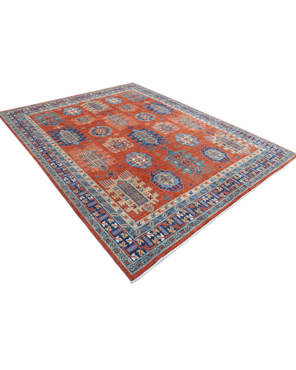 Humna 7' 8" X 9' 7" Hand Knotted Wool Rug 7' 8" X 9' 7" (234 X 292) / Red / Wool
