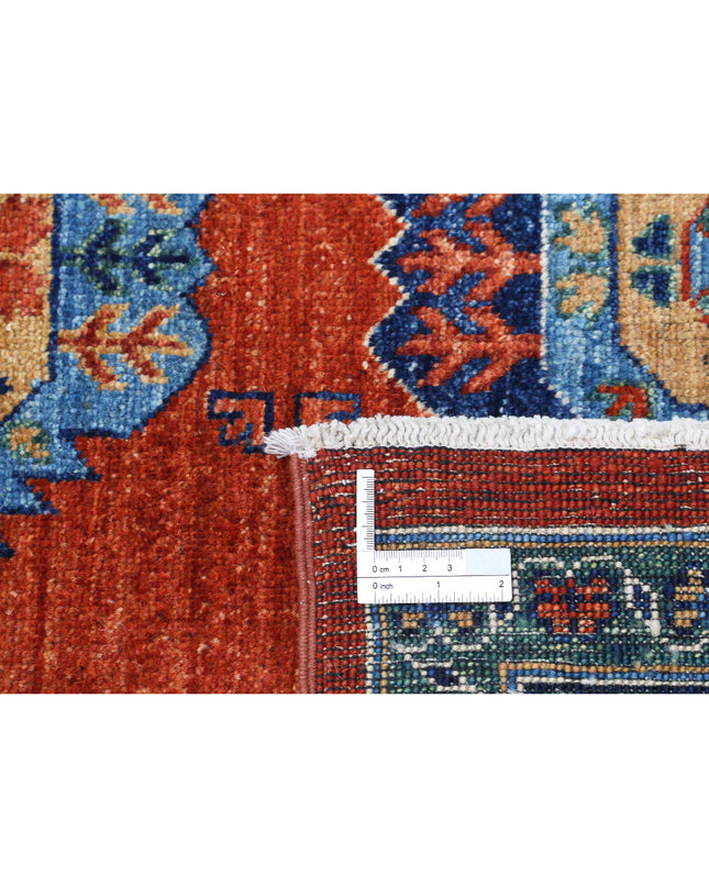 Humna 7' 8" X 9' 7" Hand Knotted Wool Rug 7' 8" X 9' 7" (234 X 292) / Red / Wool