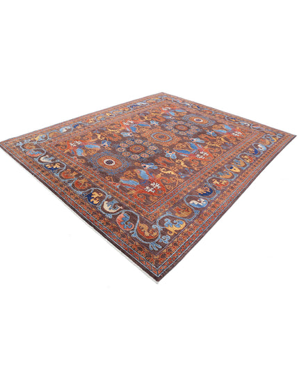 Humna 8' 1" X 9' 9" Hand Knotted Wool Rug 8' 1" X 9' 9" (246 X 297) / Brown / Wool