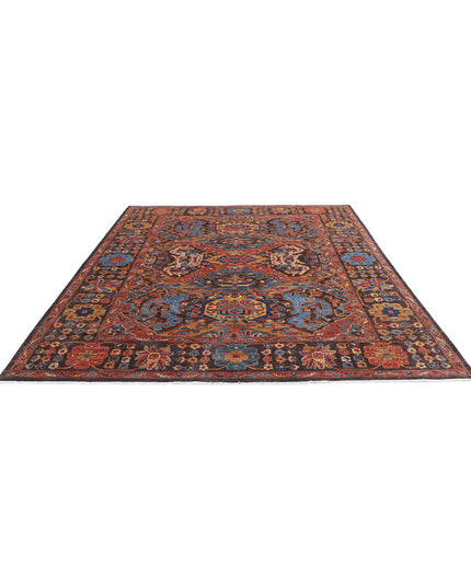 Humna 8' 1" X 9' 8" Hand Knotted Wool Rug 8' 1" X 9' 8" (246 X 295) / Brown / Wool
