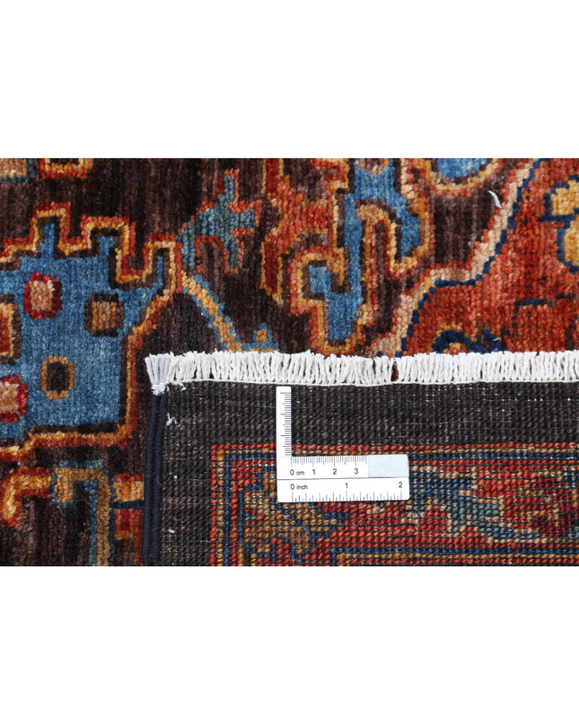 Humna 8' 1" X 9' 8" Hand Knotted Wool Rug 8' 1" X 9' 8" (246 X 295) / Brown / Wool