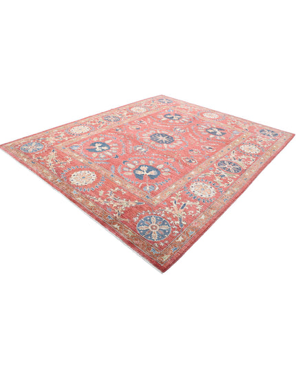 Humna 8' 4" X 10' 2" Hand Knotted Wool Rug 8' 4" X 10' 2" (254 X 310) / Red / Wool