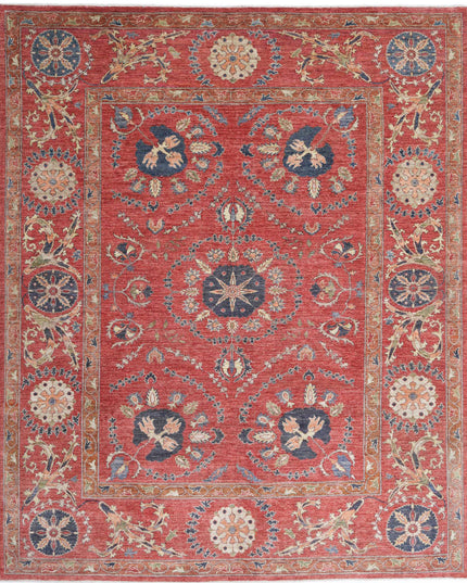 Humna 8' 4" X 10' 2" Hand Knotted Wool Rug 8' 4" X 10' 2" (254 X 310) / Red / Wool