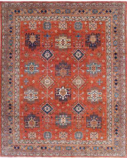 Humna 7' 11" X 9' 8" Hand Knotted Wool Rug 7' 11" X 9' 8" (241 X 295) / Rust / Wool
