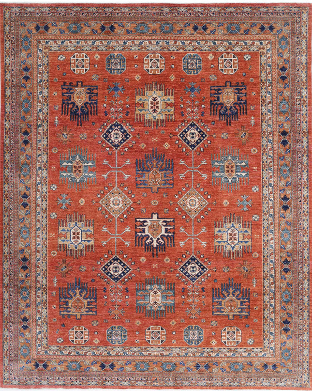 Humna 7' 11" X 9' 8" Hand Knotted Wool Rug 7' 11" X 9' 8" (241 X 295) / Rust / Wool