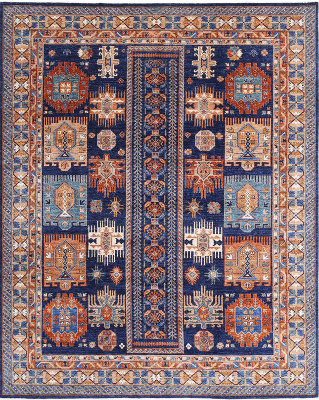 Humna 8' 1" X 10' 0" Hand Knotted Wool Rug 8' 1" X 10' 0" (246 X 305) / Blue / Wool