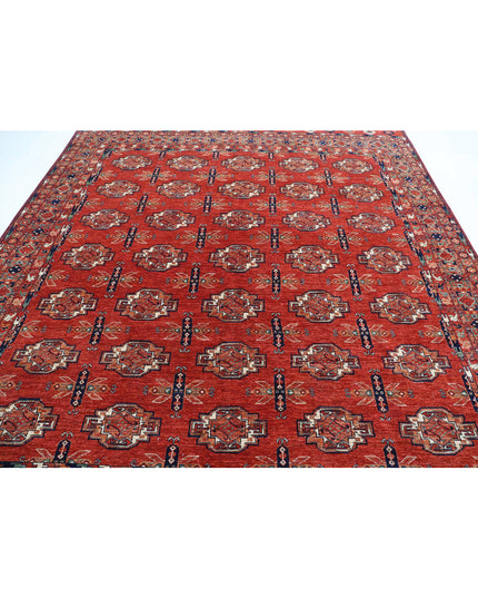 Humna 8' 8" X 10' 3" Hand Knotted Wool Rug 8' 8" X 10' 3" (264 X 312) / Red / Wool