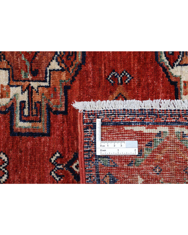 Humna 8' 8" X 10' 3" Hand Knotted Wool Rug 8' 8" X 10' 3" (264 X 312) / Red / Wool
