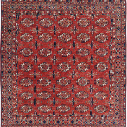 Humna 8' 8" X 10' 3" Hand Knotted Wool Rug 8' 8" X 10' 3" (264 X 312) / Red / Wool