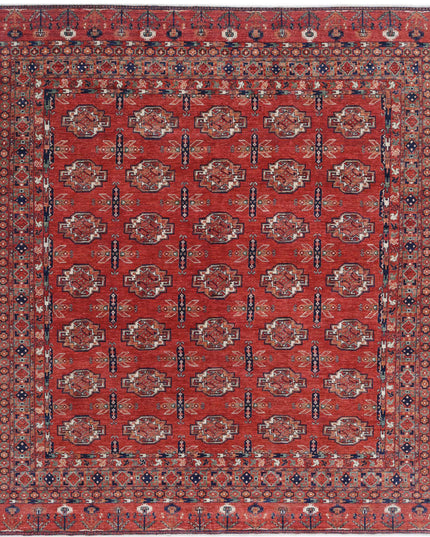 Humna 8' 8" X 10' 3" Hand Knotted Wool Rug 8' 8" X 10' 3" (264 X 312) / Red / Wool