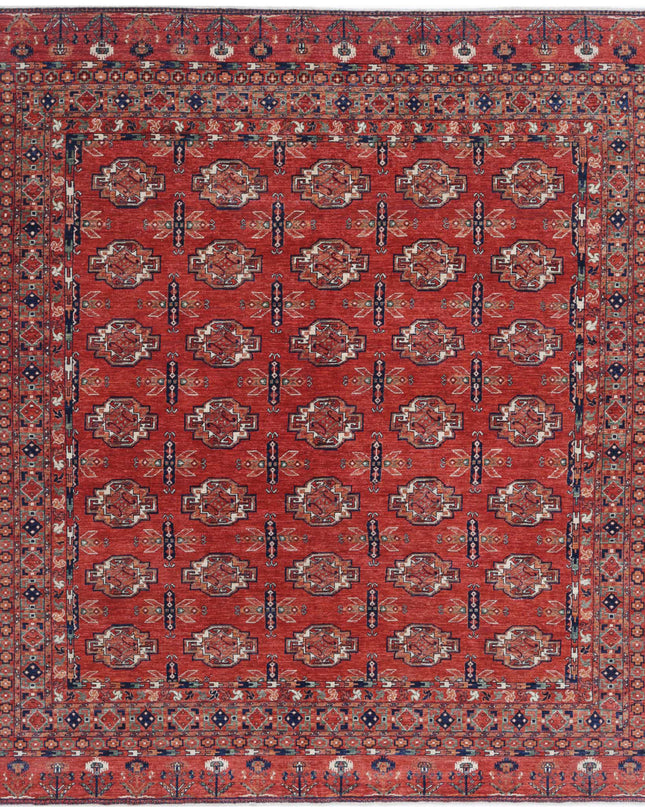 Humna 8' 8" X 10' 3" Hand Knotted Wool Rug 8' 8" X 10' 3" (264 X 312) / Red / Wool