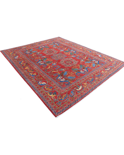 Humna 8' 1" X 9' 8" Hand Knotted Wool Rug 8' 1" X 9' 8" (246 X 295) / Red / Wool