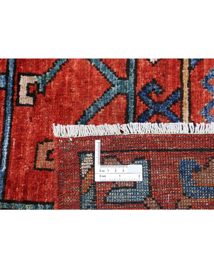 Humna 8' 5" X 9' 10" Hand Knotted Wool Rug 8' 5" X 9' 10" (257 X 300) / Red / Wool