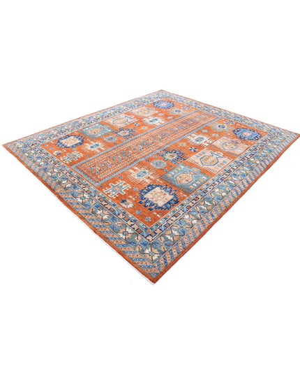 Humna 7' 10" X 9' 6" Hand Knotted Wool Rug 7' 10" X 9' 6" (239 X 290) / Rust / Wool