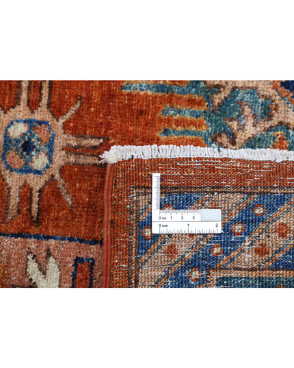 Humna 7' 10" X 9' 6" Hand Knotted Wool Rug 7' 10" X 9' 6" (239 X 290) / Rust / Wool