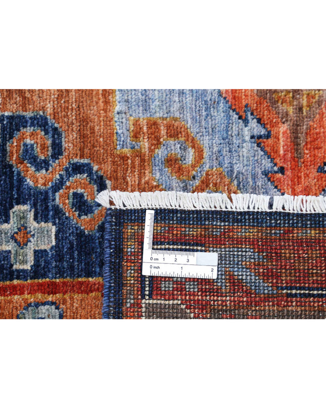 Humna 6' 7" X 9' 0" Hand Knotted Wool Rug 6' 7" X 9' 0" (201 X 274) / Blue / Wool