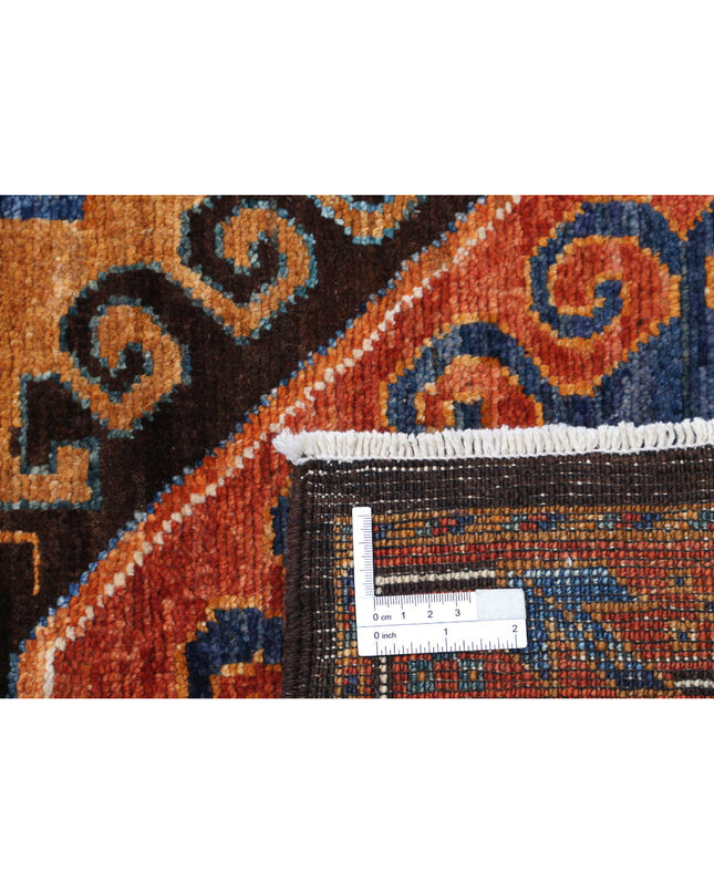 Humna 6' 8" X 9' 7" Hand Knotted Wool Rug 6' 8" X 9' 7" (203 X 292) / Brown / Wool