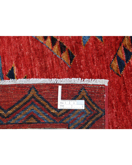 Humna 6' 6" X 8' 7" Hand Knotted Wool Rug 6' 6" X 8' 7" (198 X 262) / Red / Wool