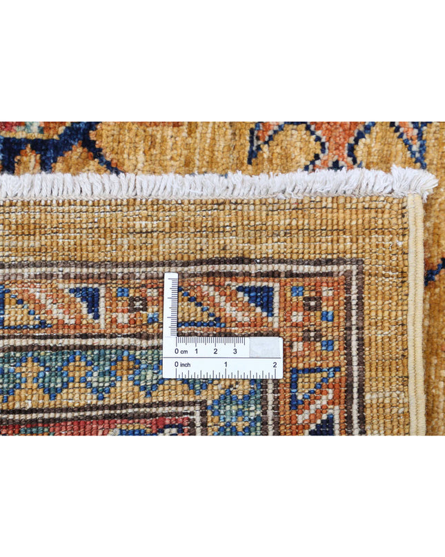 Humna 6' 0" X 8' 6" Hand Knotted Wool Rug 6' 0" X 8' 6" (183 X 259) / Gold / Wool