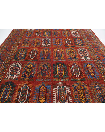 Humna 10' 4" X 13' 6" Hand Knotted Wool Rug 10' 4" X 13' 6" (315 X 411) / Rust / Wool