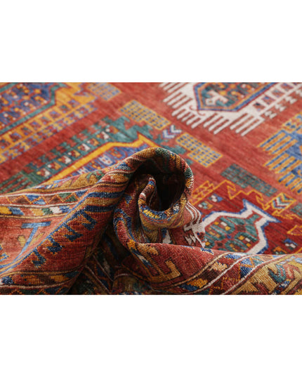 Humna 10' 4" X 13' 6" Hand Knotted Wool Rug 10' 4" X 13' 6" (315 X 411) / Rust / Wool