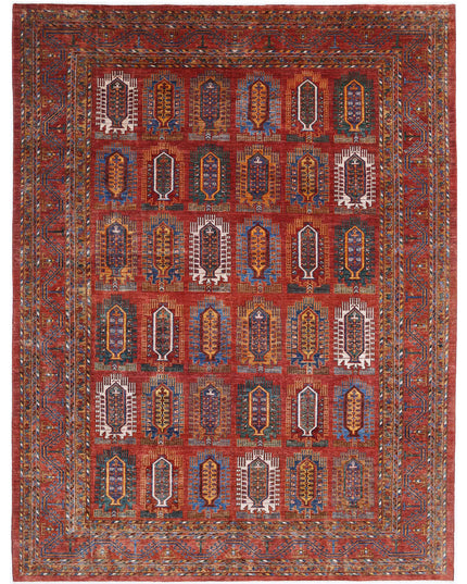 Humna 10' 4" X 13' 6" Hand Knotted Wool Rug 10' 4" X 13' 6" (315 X 411) / Rust / Wool