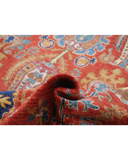 Humna 9' 3" X 11' 3" Hand Knotted Wool Rug 9' 3" X 11' 3" (282 X 343) / Red / Wool