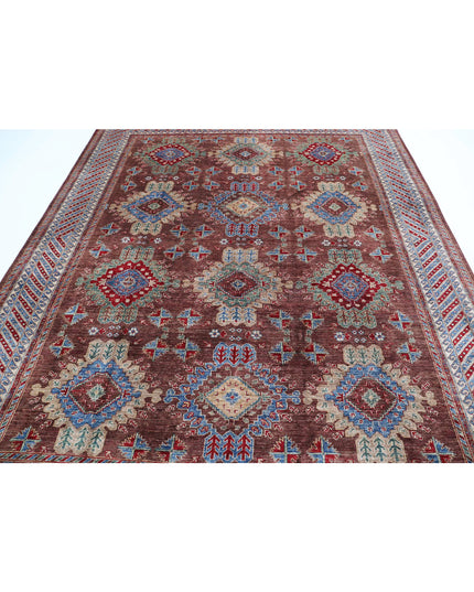 Humna 8' 0" X 9' 8" Hand Knotted Wool Rug 8' 0" X 9' 8" (244 X 295) / Brown / Wool