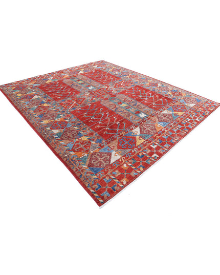 Humna 9' 1" X 10' 10" Hand Knotted Wool Rug 9' 1" X 10' 10" (277 X 330) / Rust / Wool