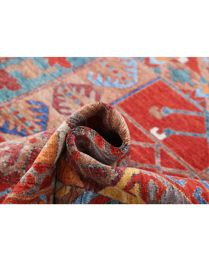 Humna 9' 1" X 10' 10" Hand Knotted Wool Rug 9' 1" X 10' 10" (277 X 330) / Rust / Wool