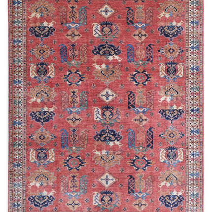 Humna 7' 9" X 10' 0" Hand Knotted Wool Rug 7' 9" X 10' 0" (236 X 305) / Rust / Wool