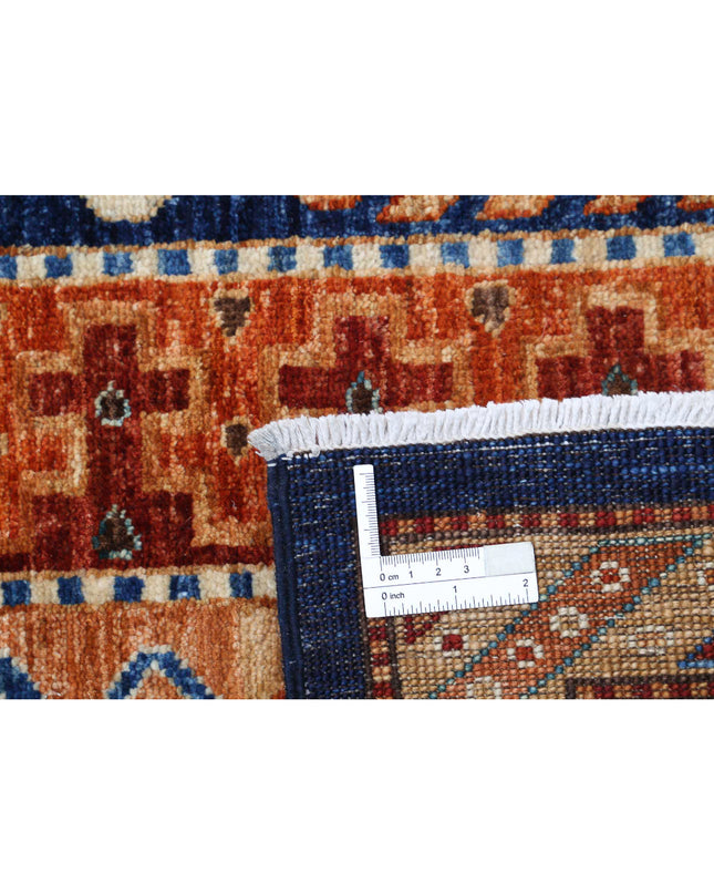 Humna 5' 9" X 8' 7" Hand Knotted Wool Rug 5' 9" X 8' 7" (175 X 262) / Blue / Wool