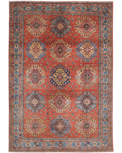 Humna 6' 8" X 9' 10" Hand Knotted Wool Rug 6' 8" X 9' 10" (203 X 300) / Rust / Wool