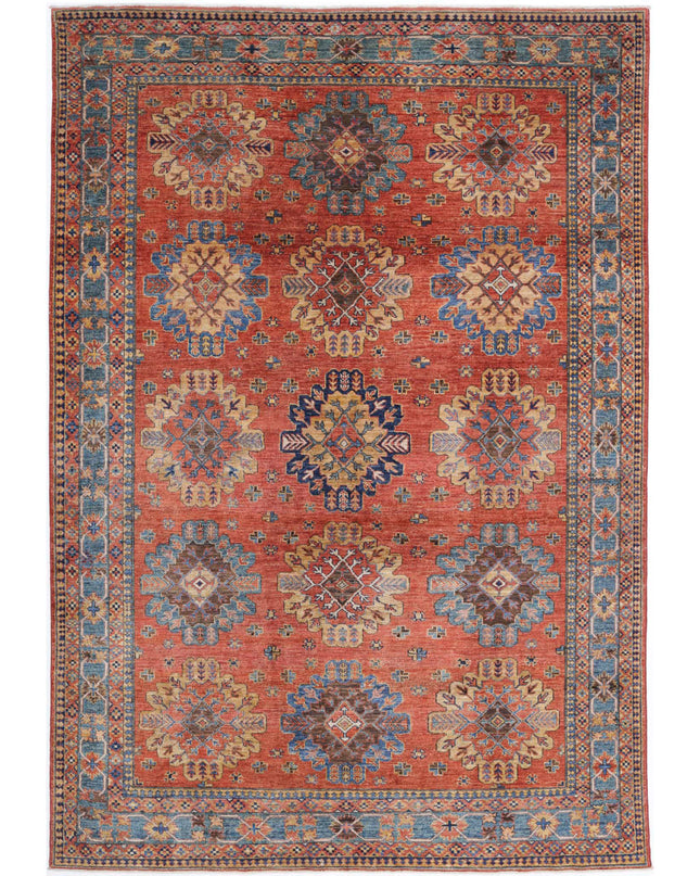 Humna 6' 8" X 9' 10" Hand Knotted Wool Rug 6' 8" X 9' 10" (203 X 300) / Rust / Wool