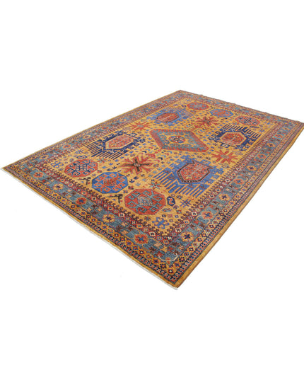 Humna 6' 10" X 10' 2" Hand Knotted Wool Rug 6' 10" X 10' 2" (208 X 310) / Gold / Wool