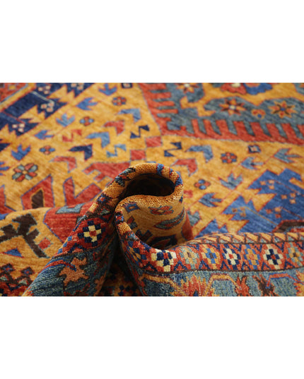 Humna 6' 10" X 10' 2" Hand Knotted Wool Rug 6' 10" X 10' 2" (208 X 310) / Gold / Wool