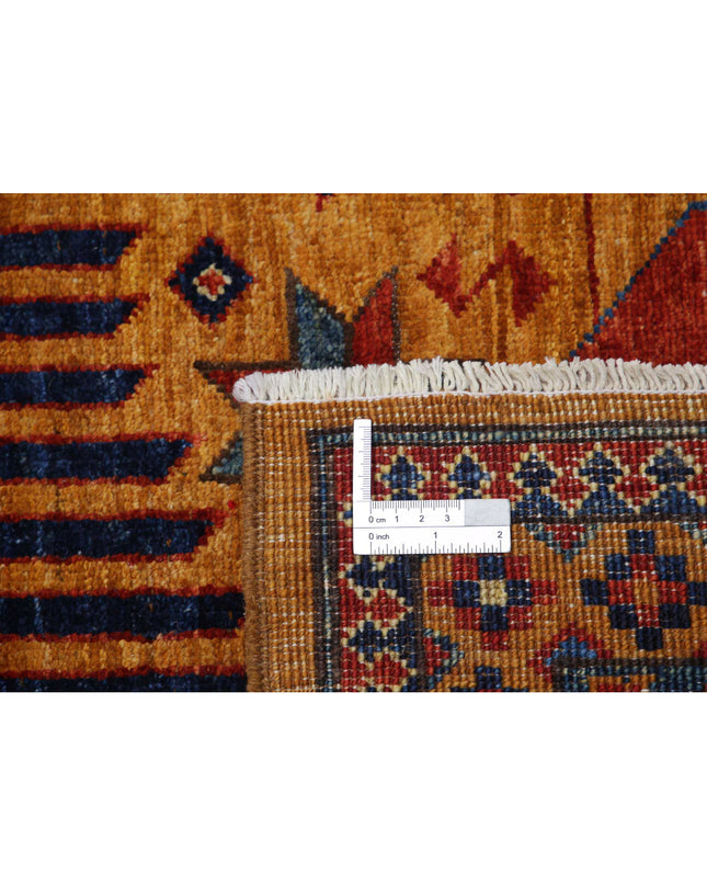 Humna 6' 10" X 10' 2" Hand Knotted Wool Rug 6' 10" X 10' 2" (208 X 310) / Gold / Wool