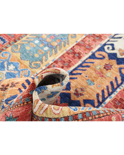 Humna 5' 1" X 8' 0" Hand Knotted Wool Rug 5' 1" X 8' 0" (155 X 244) / Blue / Wool