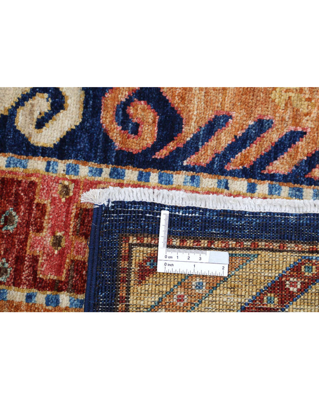 Humna 5' 1" X 8' 0" Hand Knotted Wool Rug 5' 1" X 8' 0" (155 X 244) / Blue / Wool