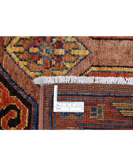 Humna 5' 9" X 7' 2" Hand Knotted Wool Rug 5' 9" X 7' 2" (175 X 219) / Brown / Wool