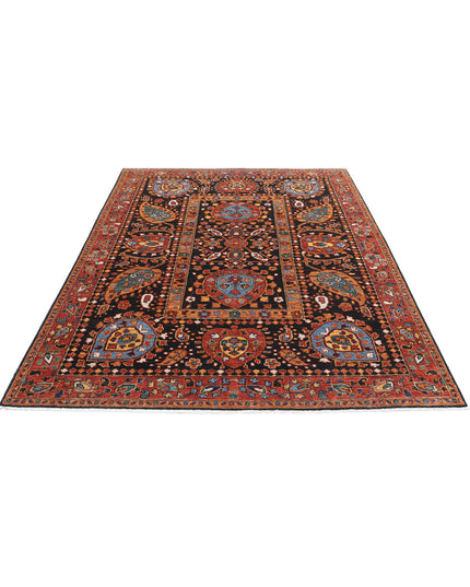 Humna 6' 0" X 7' 10" Hand Knotted Wool Rug 6' 0" X 7' 10" (183 X 239) / Brown / Wool