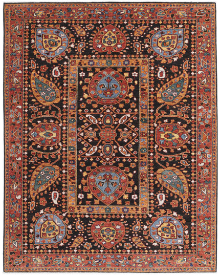Humna 6' 0" X 7' 10" Hand Knotted Wool Rug 6' 0" X 7' 10" (183 X 239) / Brown / Wool