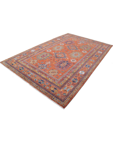 Humna 6' 8" X 10' 4" Hand Knotted Wool Rug 6' 8" X 10' 4" (203 X 315) / Rust / Wool